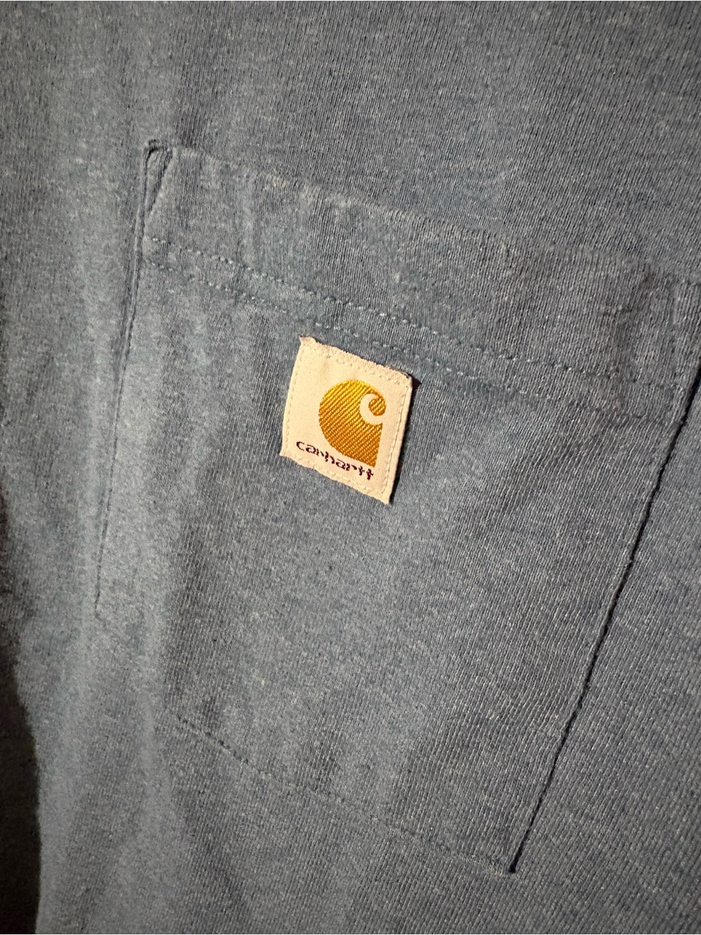 Carhartt Kids Short Sleeve Pocket Tee in Dusty Blue - Picture 2 of 3